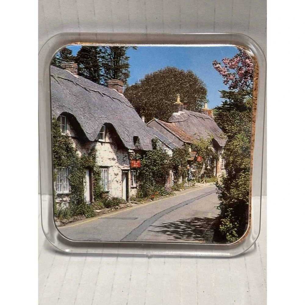Isle of Wight England Drink Coasters Set of 6‎ acrylic cork back landmarks pics